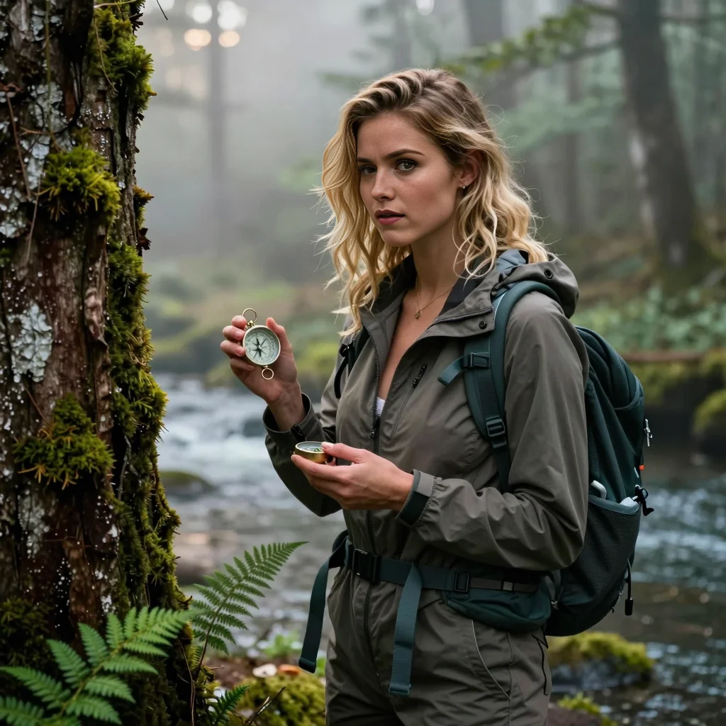 Compass and moss navigation